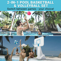 PoolSport Basketball and Volleyball Combo - Image 2