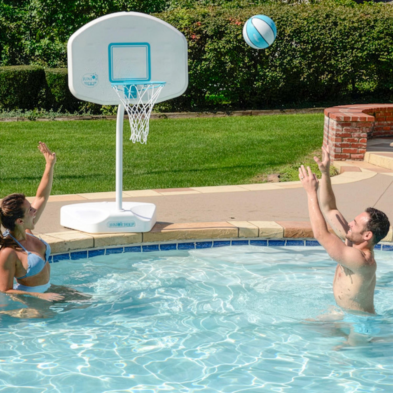 Junior Hoop Pool Basketball Hoop, White - Image 6