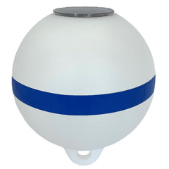 Solar Powered Self-Illuminating Buoy With Light Engine - 14" - Mooring (White & Blue) - Image 6