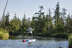 White with Blue  Inflatable SUP - Image 8