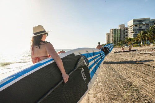 White with Blue  Inflatable SUP - Image 6