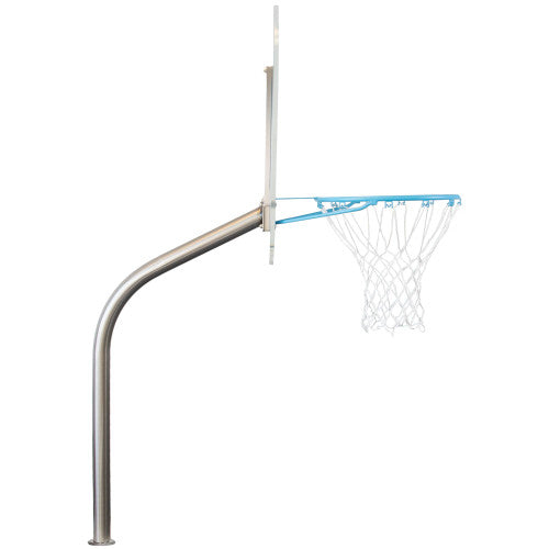 Regulation Clear Hoop Combo Deck-Mounted Pool Basketball and Volleyball Set (2 & 3/8