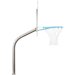 Regulation Clear Hoop Combo Deck-Mounted Pool Basketball and Volleyball Set (2 & 3/8" Posts with Anchors Included) - Image 4