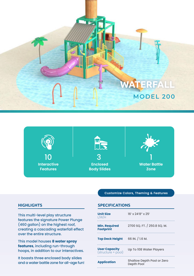 Waterfall Model 200 Interactive Play Structure — view 2