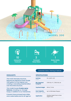 Waterfall Model 200 Interactive Play Structure — view 2
