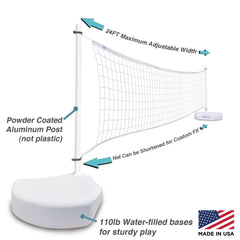 WaterVolly Pool Volleyball Net, White - Image 4