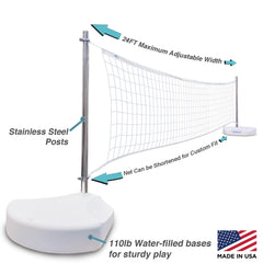 WaterVolly Pool Volleyball Net, Stainless Steel - Image 4