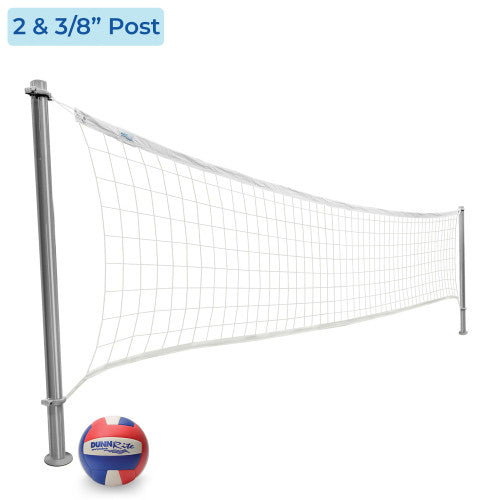 DeckVolly Deck-Mounted Pool Volleyball Net, Stainless Steel (2 & 3/8