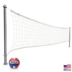 DeckVolly Deck-Mounted Pool Volleyball Net, White (1.90" Diameter Post, Anchors NOT Included) - Image 2