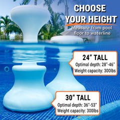 Submersible Pre-Weighted Pool Stool Swim-Up Barstool, 30 Inch (1 Stool) - Image 5