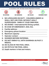 US Virgin Islands Pool Rules Sign