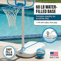 Clear Shot Pool Pool Basketball Hoop, White - Image 4