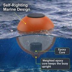 Solar Powered Self-Illuminating Buoy With Light Engine - 14" - Orange - Image 4