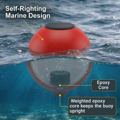 Solar Powered Self-Illuminating Buoy With Light Engine - 14" - Red - Image 4