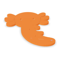 Alex the Axolotl foam floating mat in orange