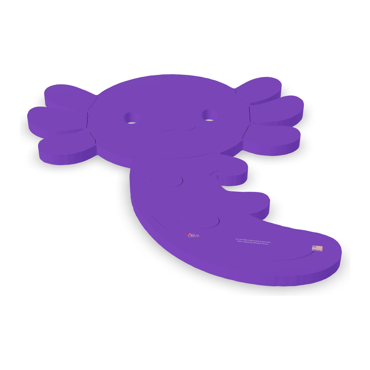 Alex the Axolotl foam floating mat in purple