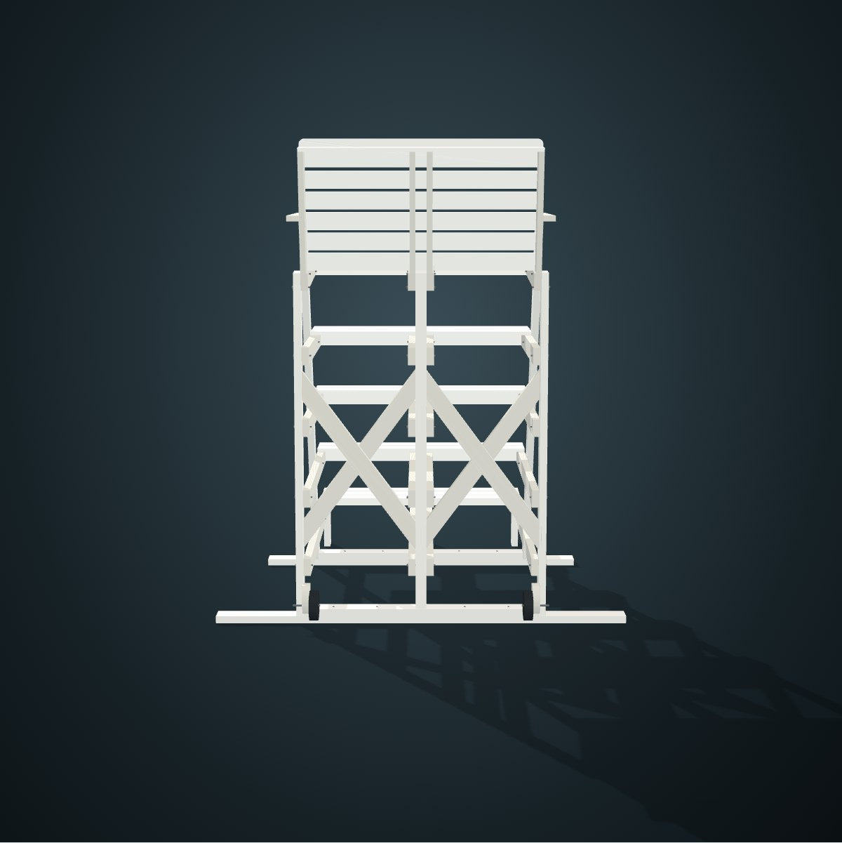 Aquamentor 72 inch 2-seat lifeguard chair, back view