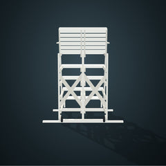 Aquamentor 72 inch 2-seat lifeguard chair, back view