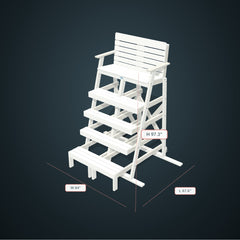 Aquamentor 72 inch 2-seat lifeguard chair dimensions diagram
