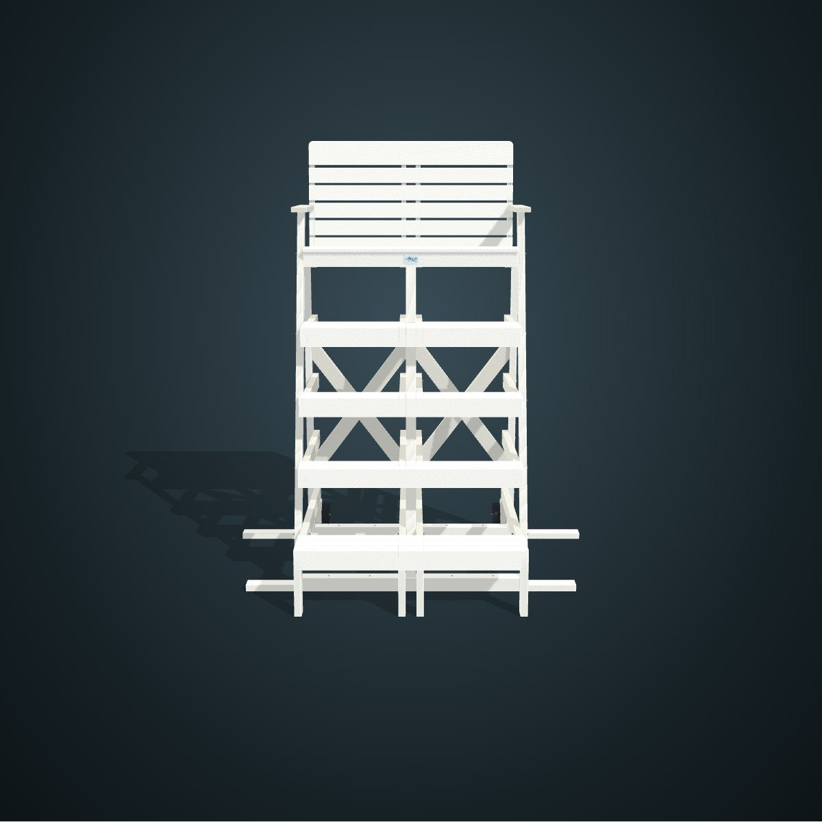 Aquamentor 72 inch 2-seat lifeguard chair, front view
