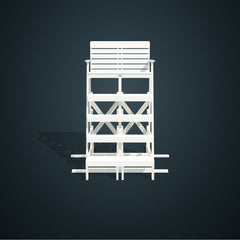 Aquamentor 72 inch 2-seat lifeguard chair, front view