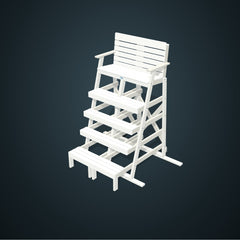 Aquamentor 72 inch 2-seat lifeguard chair, 3/4 view