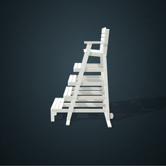Aquamentor 72 inch 2-seat lifeguard chair, side view