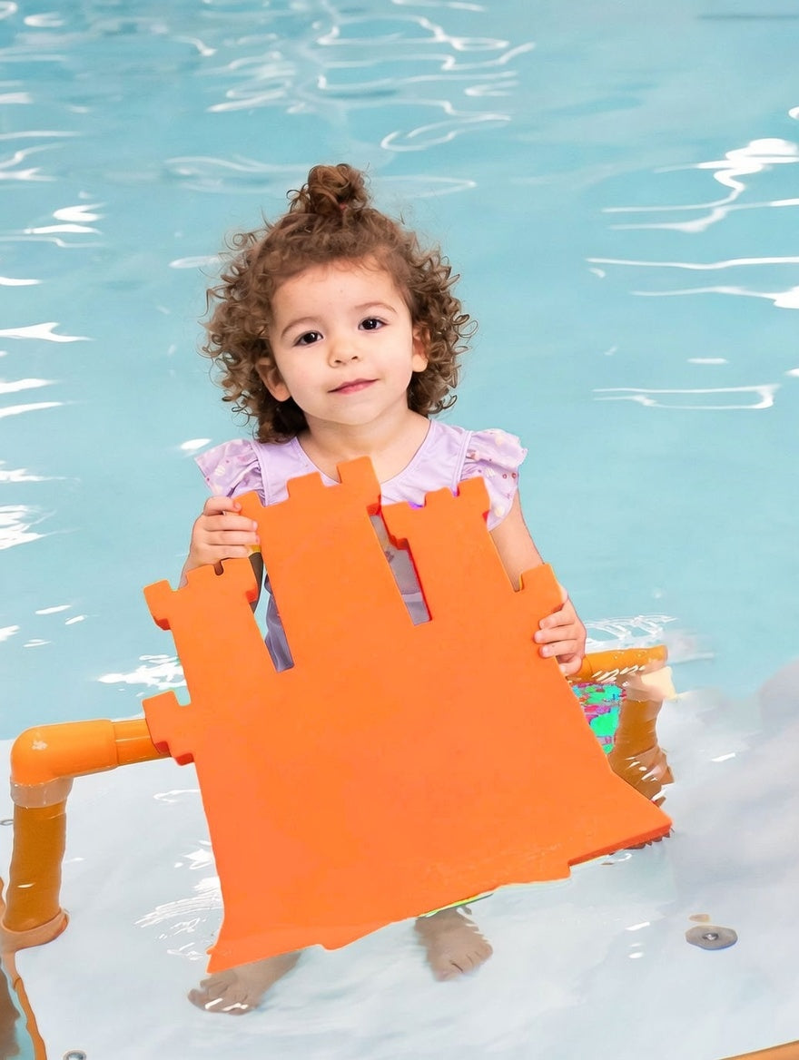 Poseidon’s Castle Foam Floating Mat – Made in the USA – Safe, Fun Pool Play for Kids