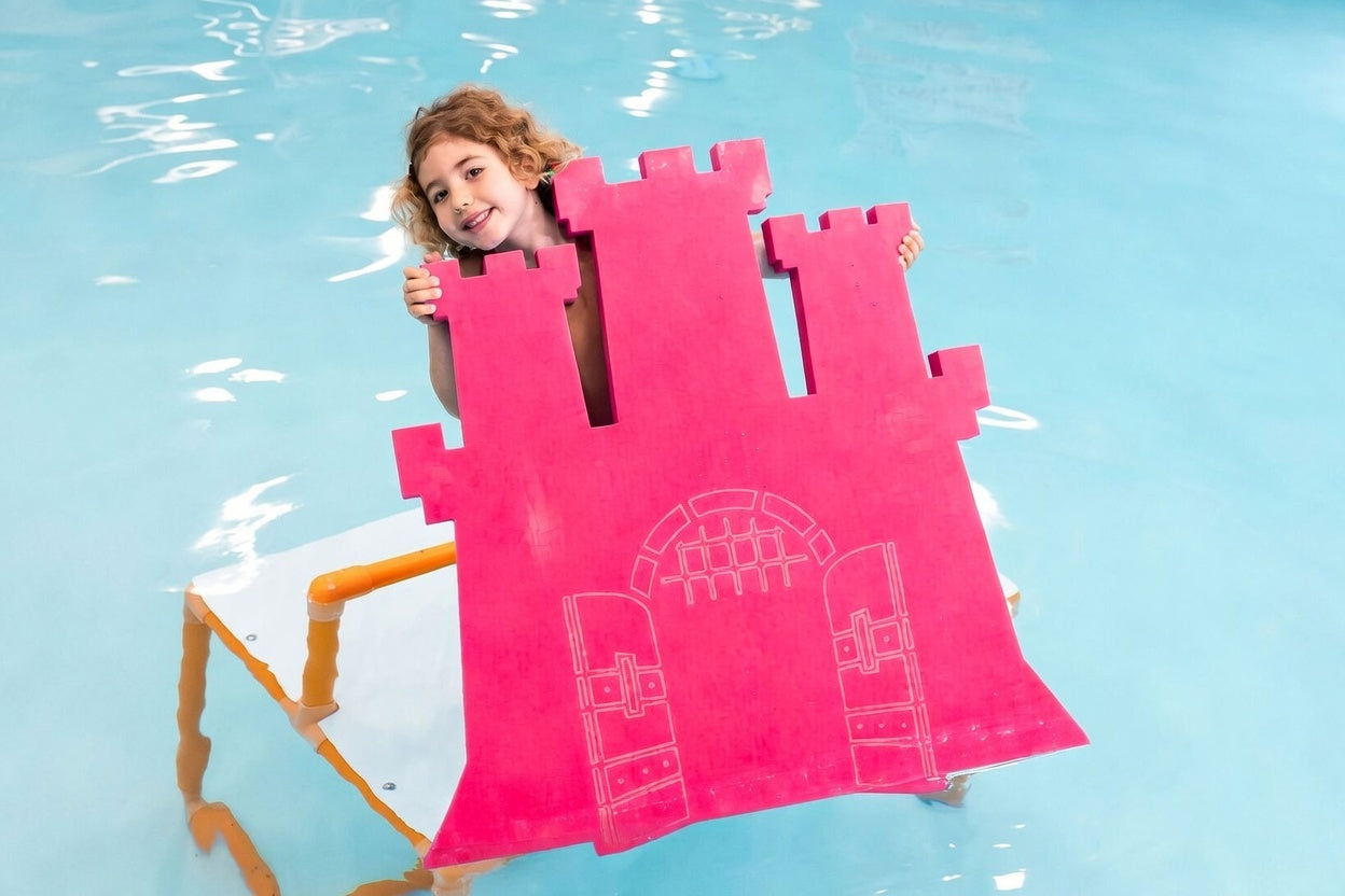Poseidon’s Castle Foam Floating Mat – Made in the USA – Safe, Fun Pool Play for Kids