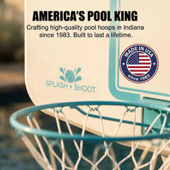Splash & Shoot White Pool Basketball Hoop, Aqua - Image 4