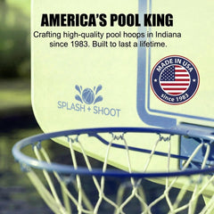 Splash & Shoot White Pool Basketball Hoop, Blue - Image 4