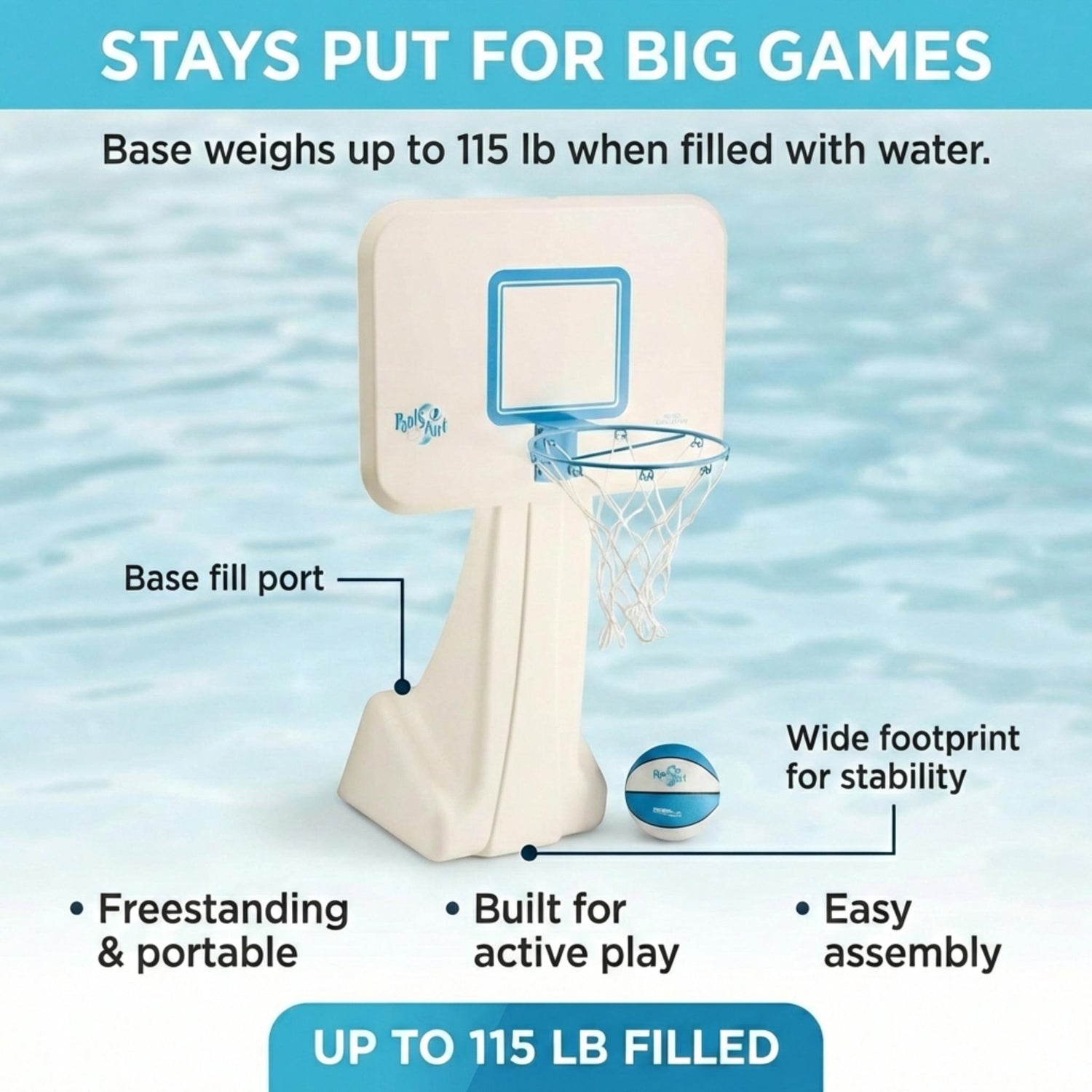PoolSport Basketball and Volleyball Combo - Image 8
