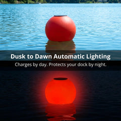 Solar Powered Self-Illuminating Buoy With Light Engine - 14" - Red - Image 2