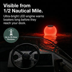 Solar Powered Self-Illuminating Buoy With Light Engine - 14" - Red - Image 3