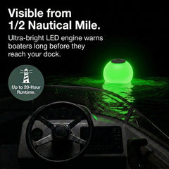 Solar Powered Self-Illuminating Buoy With Light Engine - 14" - Green - Image 3