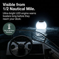 Solar Powered Self-Illuminating Buoy With Light Engine - 14" - White - Image 3