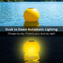 Solar Powered Self-Illuminating Buoy With Light Engine - 14" - Yellow - Image 2