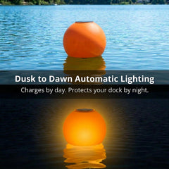 Solar Powered Self-Illuminating Buoy With Light Engine - 14" - Orange - Image 2