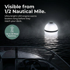 Solar Powered Self-Illuminating Buoy With Light Engine - 20" -  Red - Image 5
