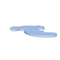 Alex the Axolotl foam floating mat, interactive 3D model