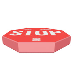 3D view: Swim Angelfish foam STOP sign, drag to rotate
