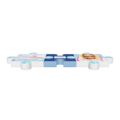 3D view: Swim Angelfish puzzle schedule, picture pieces joined by a THEN connector, drag to rotate