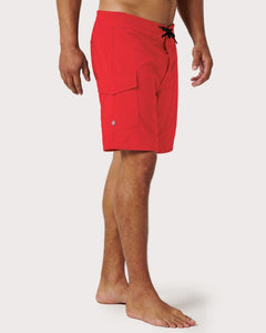 Seaside Sea Canvas™ Boardshort 8" - Red