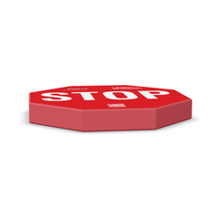 Foam STOP Sign by Swim Angelfish, 1.5 inch foam edge view