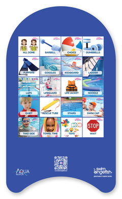 Foam Kickboard with Visual Communication Cues by Swim Angelfish, side 2 pool equipment and routines